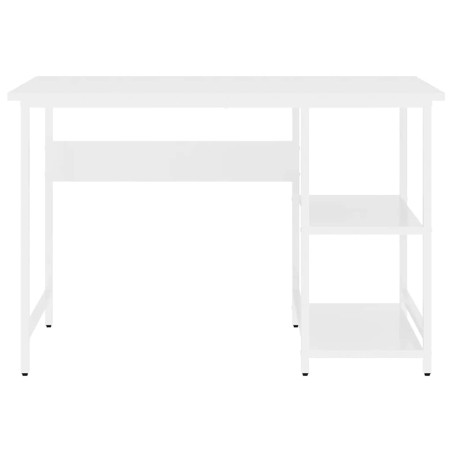Bureau d'ordinateur Blanc 105x50x72 cm MDF et métal