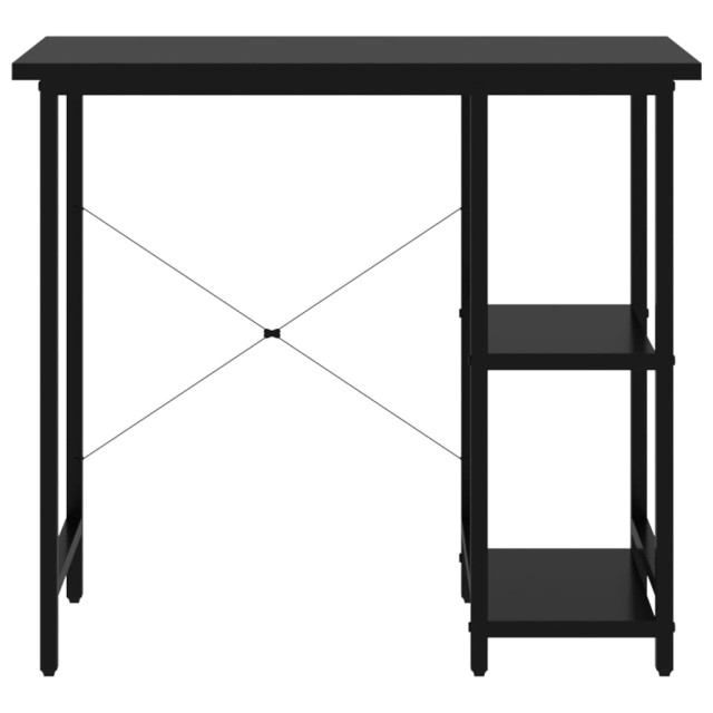 Bureau d'ordinateur Noir 80x40x72 cm MDF et métal