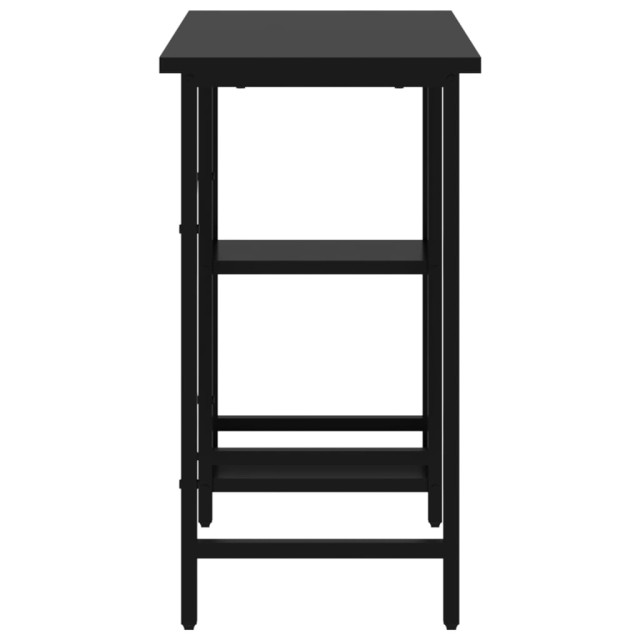 Bureau d'ordinateur Noir 80x40x72 cm MDF et métal