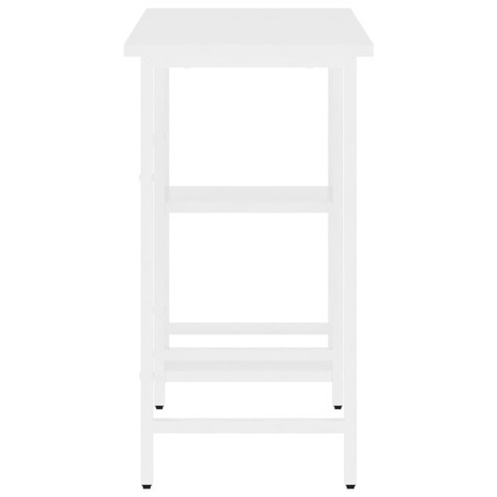 Bureau d'ordinateur Blanc 80x40x72 cm MDF et métal