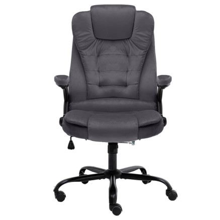 Chaise de bureau Gris foncé Velours 2