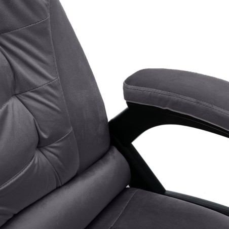 Chaise de bureau Gris foncé Velours