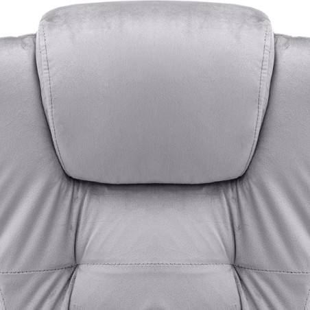 Chaise de bureau Gris clair Velours