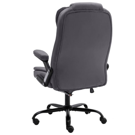 Chaise de bureau de massage Gris foncé Velours