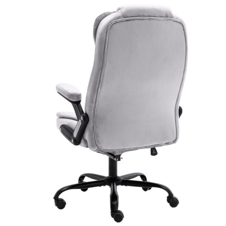 Chaise de bureau de massage Gris clair Velours