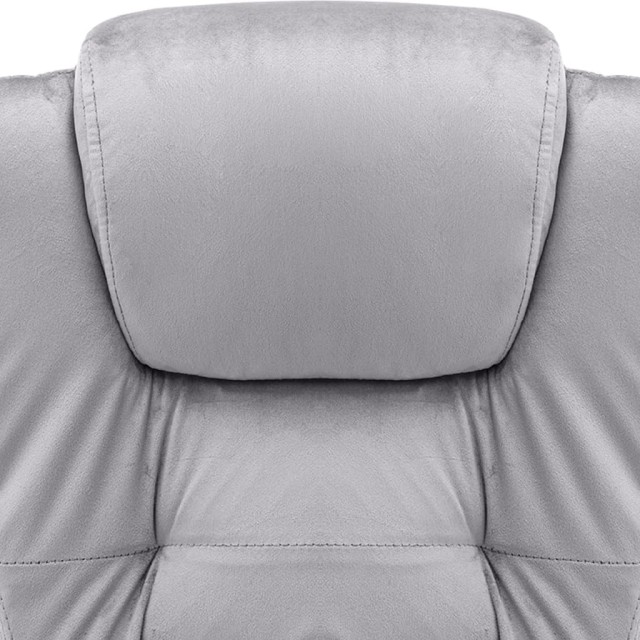 Chaise de bureau de massage Gris clair Velours