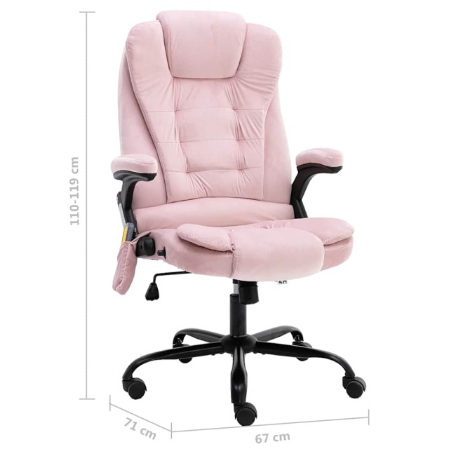 Chaise de bureau de massage Rose Velours