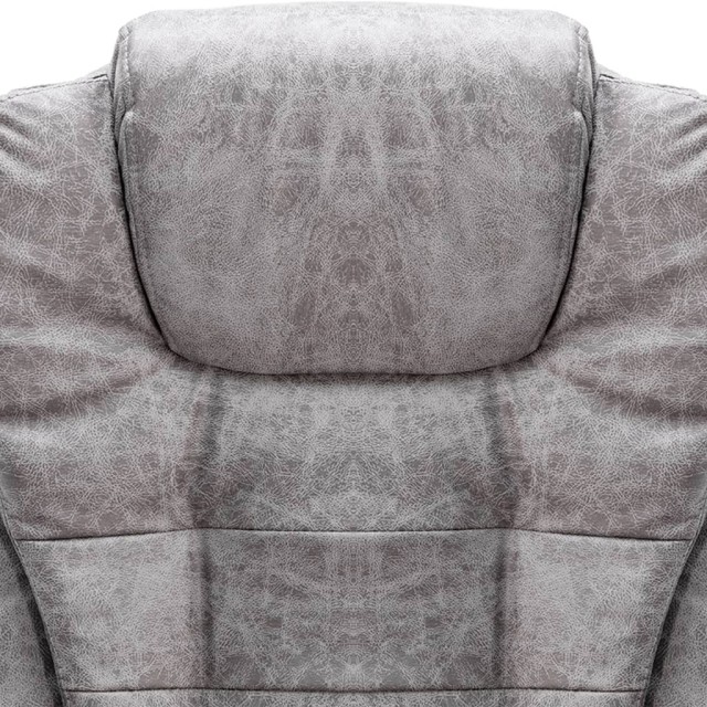 Chaise de bureau de massage gris clair similicuir daim