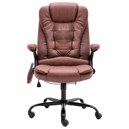Chaise de bureau de massage marron clair similicuir daim