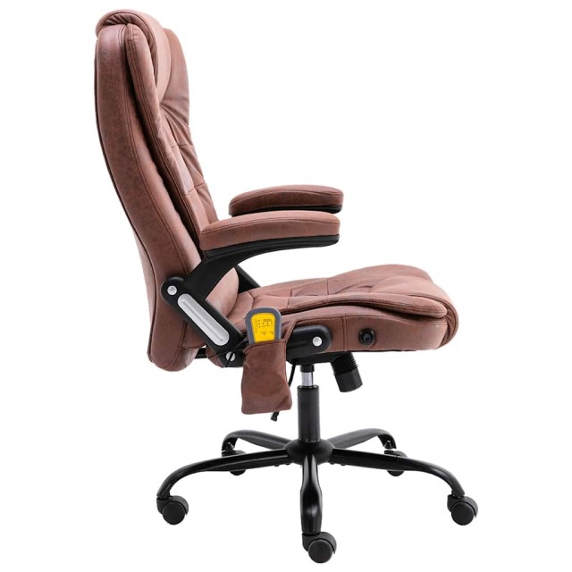 Chaise de bureau de massage marron clair similicuir daim