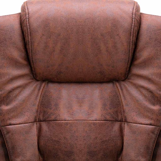 Chaise de bureau de massage marron clair similicuir daim