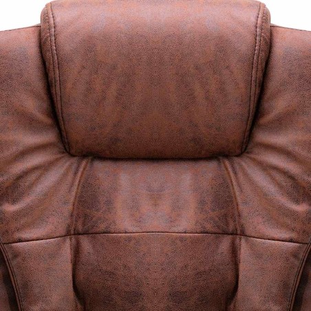 Chaise de bureau de massage marron clair similicuir daim