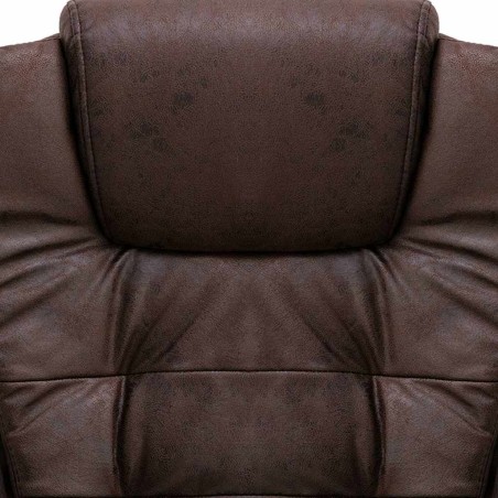 Chaise de bureau de massage marron foncé similicuir daim