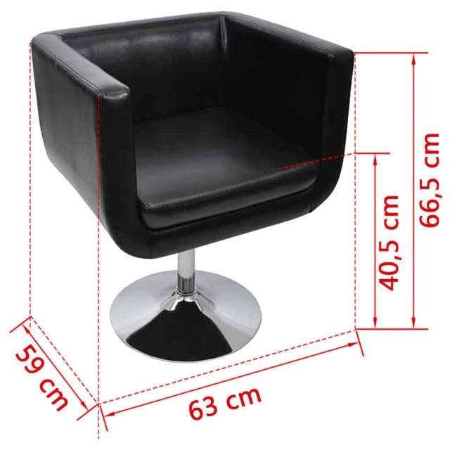 Chaise de bar Noir Similicuir