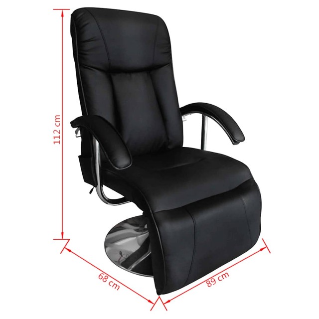 Fauteuil de massage Noir Similicuir