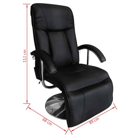 Fauteuil de massage Noir Similicuir