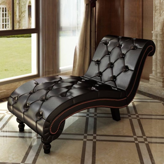 Chaise longue Marron Similicuir