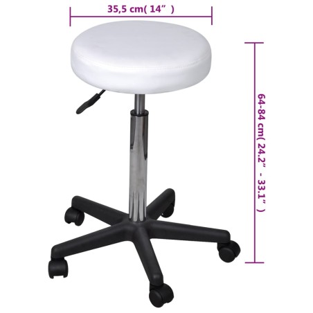 Tabouret de bureau Blanc