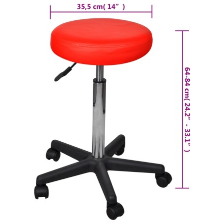 Tabouret de bureau Rouge