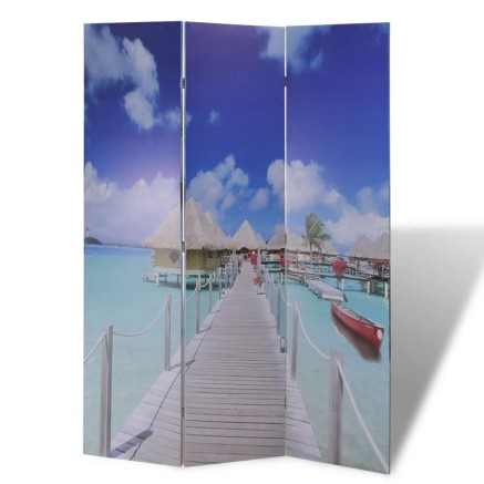 Cloison de séparation pliable 120 x 170 cm Plage 2
