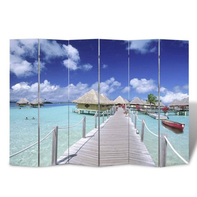 Cloison de séparation pliable 217x170 cm Plage