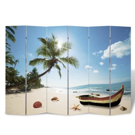 Cloison de séparation pliable 217x170 cm Plage