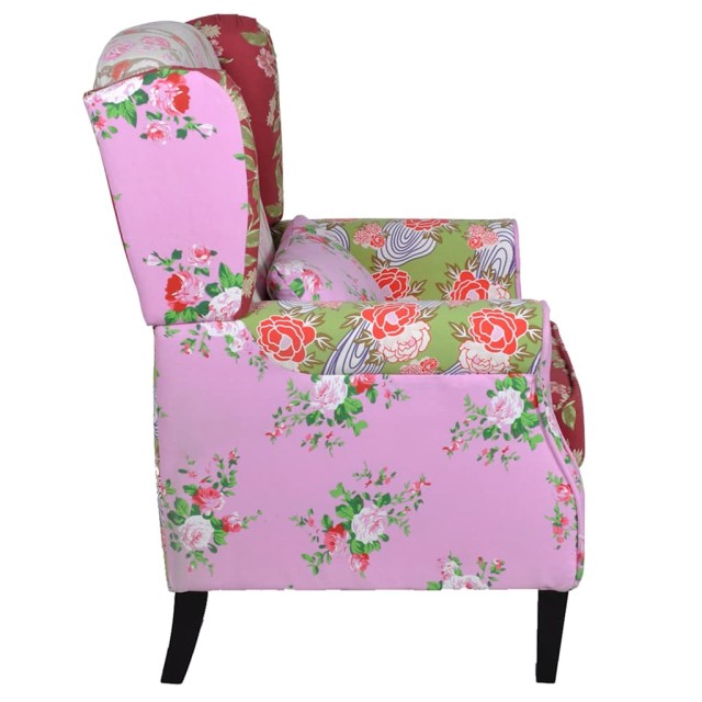 Fauteuil avec design de patchwork Tissu