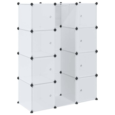 Armoire modulaire 9 compartiments 109x36,5x143 cm blanc 2