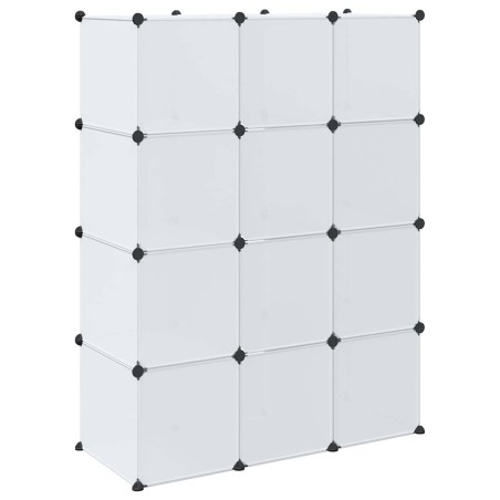 Armoire modulaire 9 compartiments 109x36,5x143 cm blanc