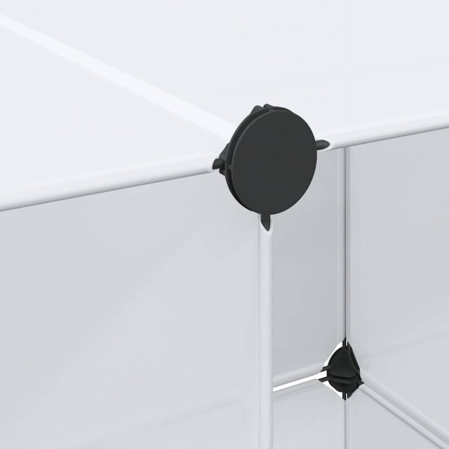 Armoire modulaire 9 compartiments 109x36,5x143 cm blanc