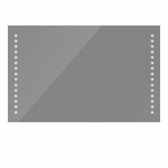 Miroir de salle de bain avec lumières LED 100 x 60 cm (L x H)