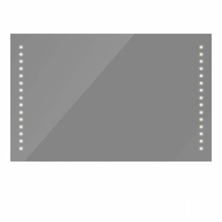 Miroir de salle de bain avec lumières LED 100 x 60 cm (L x H)