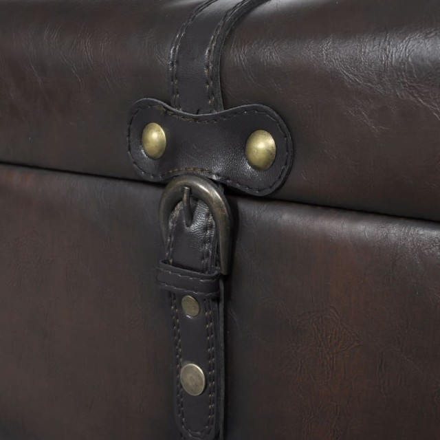 Ensemble de bancs de rangement 3 pcs Marron