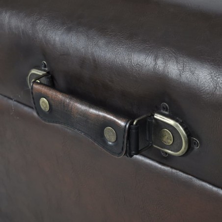 Ensemble de bancs de rangement 3 pcs Marron