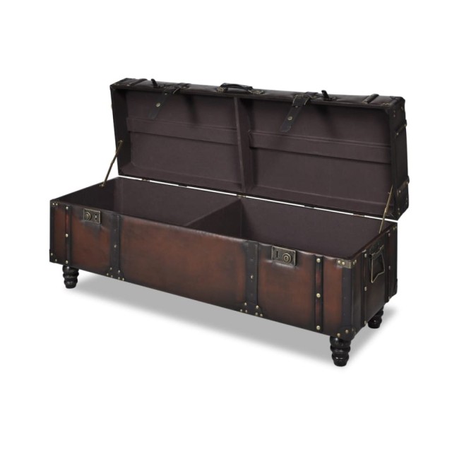 Ensemble de bancs de rangement 3 pcs Marron