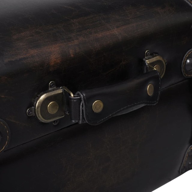 Banc long de rangement marron