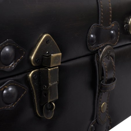 Banc long de rangement marron