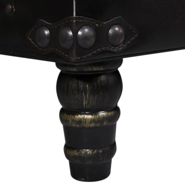 Banc long de rangement marron