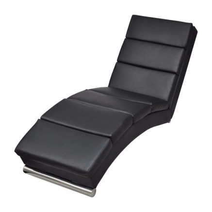 Chaise longue Noir Similicuir