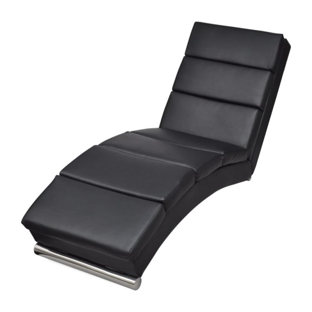 Chaise longue Noir Similicuir