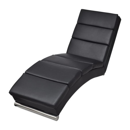 Chaise longue Noir Similicuir