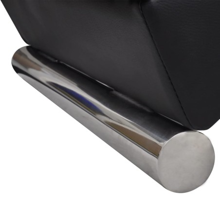 Chaise longue Noir Similicuir