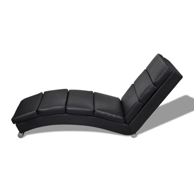 Chaise longue Noir Similicuir