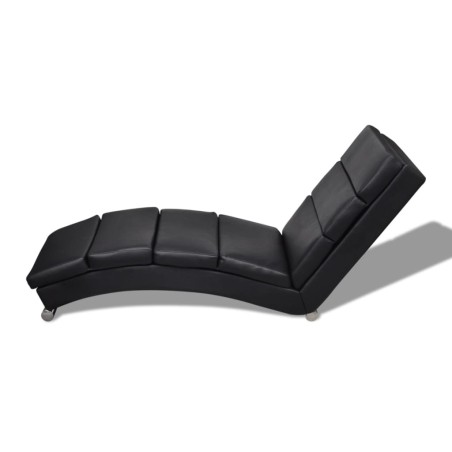 Chaise longue Noir Similicuir