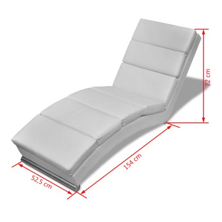 Chaise longue Blanc Similicuir