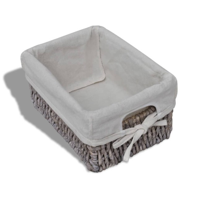 Étagère de rangement Bois Marron 4 paniers en tissage