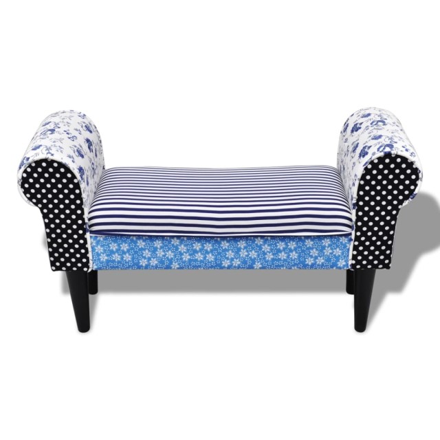 Banc Design avec patchwork Bleu et blanc
