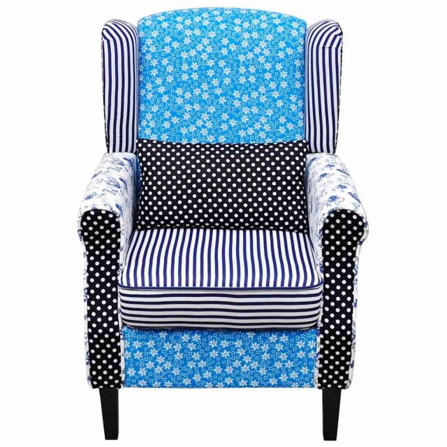 Fauteuil avec design de patchwork Tissu