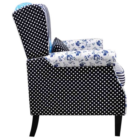 Fauteuil avec design de patchwork Tissu