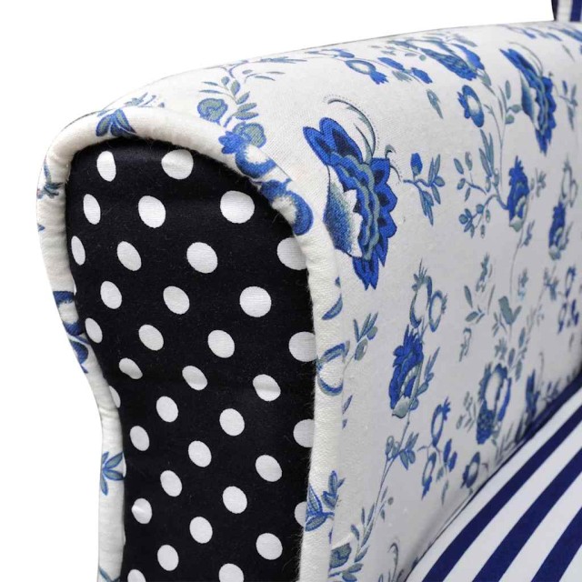 Fauteuil avec design de patchwork Tissu